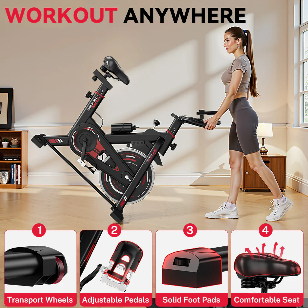 Stationary Exercise Bike D1, Flywheel 8KG/10KG - Image 7