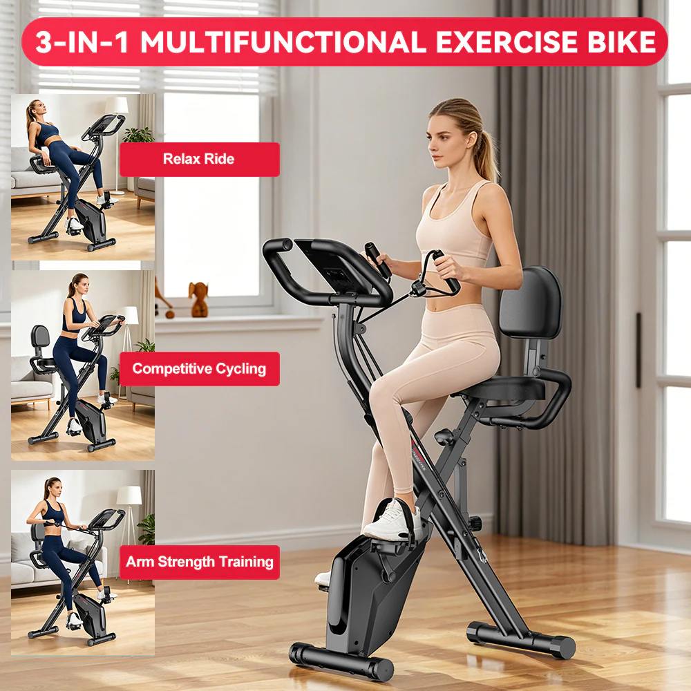 Foldable Exercise Bike, Magnetic Resistance - Image 3