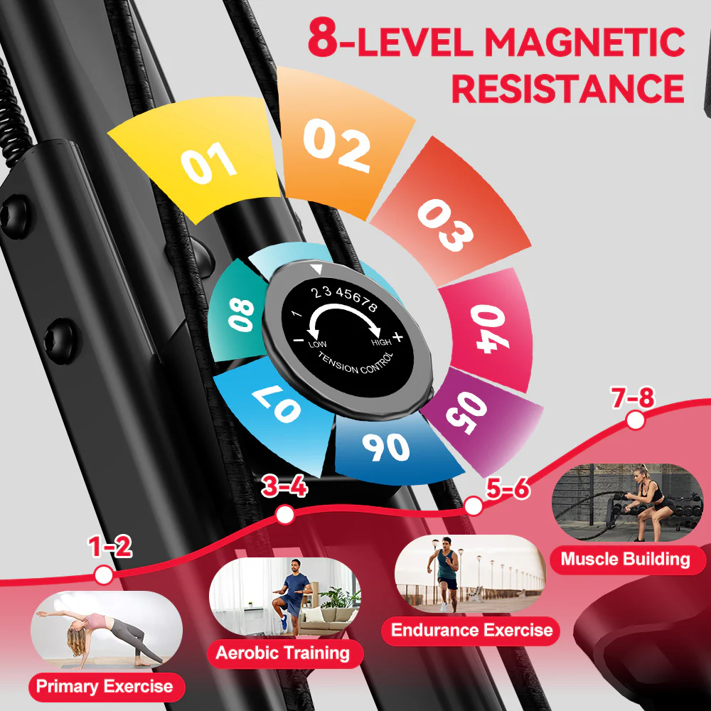 Foldable Exercise Bike, Magnetic Resistance - Image 4