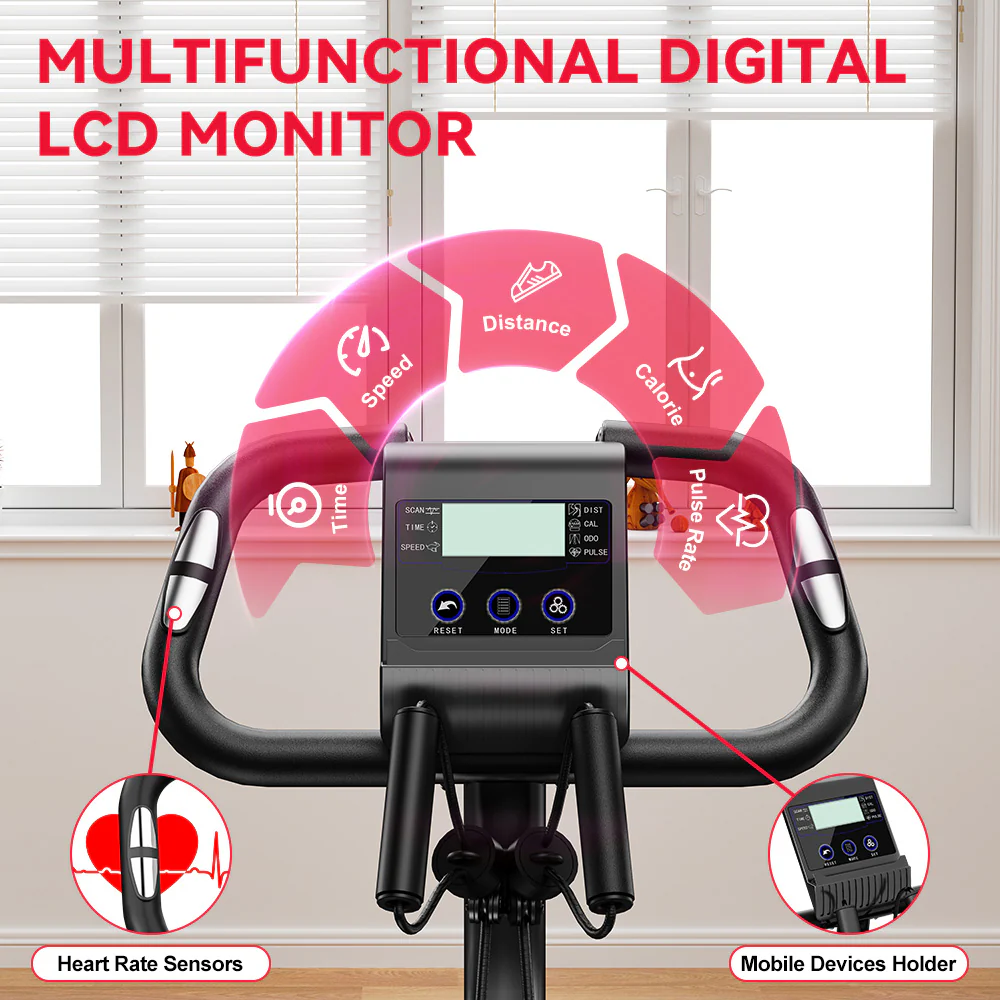 Foldable Exercise Bike, Magnetic Resistance - Image 5