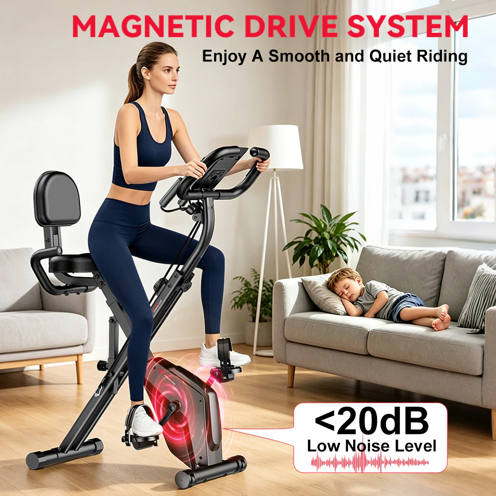 Foldable Exercise Bike, Magnetic Resistance - Image 6
