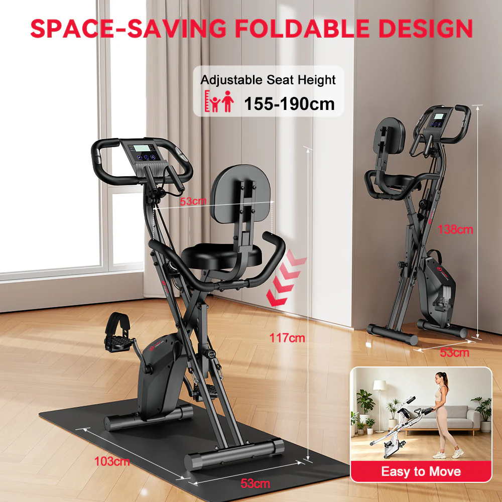Foldable Exercise Bike, Magnetic Resistance - Image 7