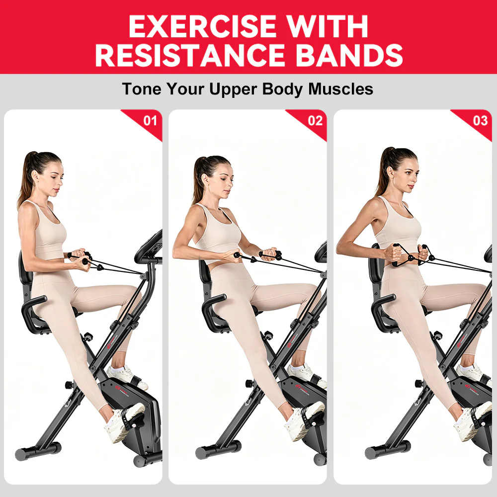 Foldable Exercise Bike, Magnetic Resistance - Image 8