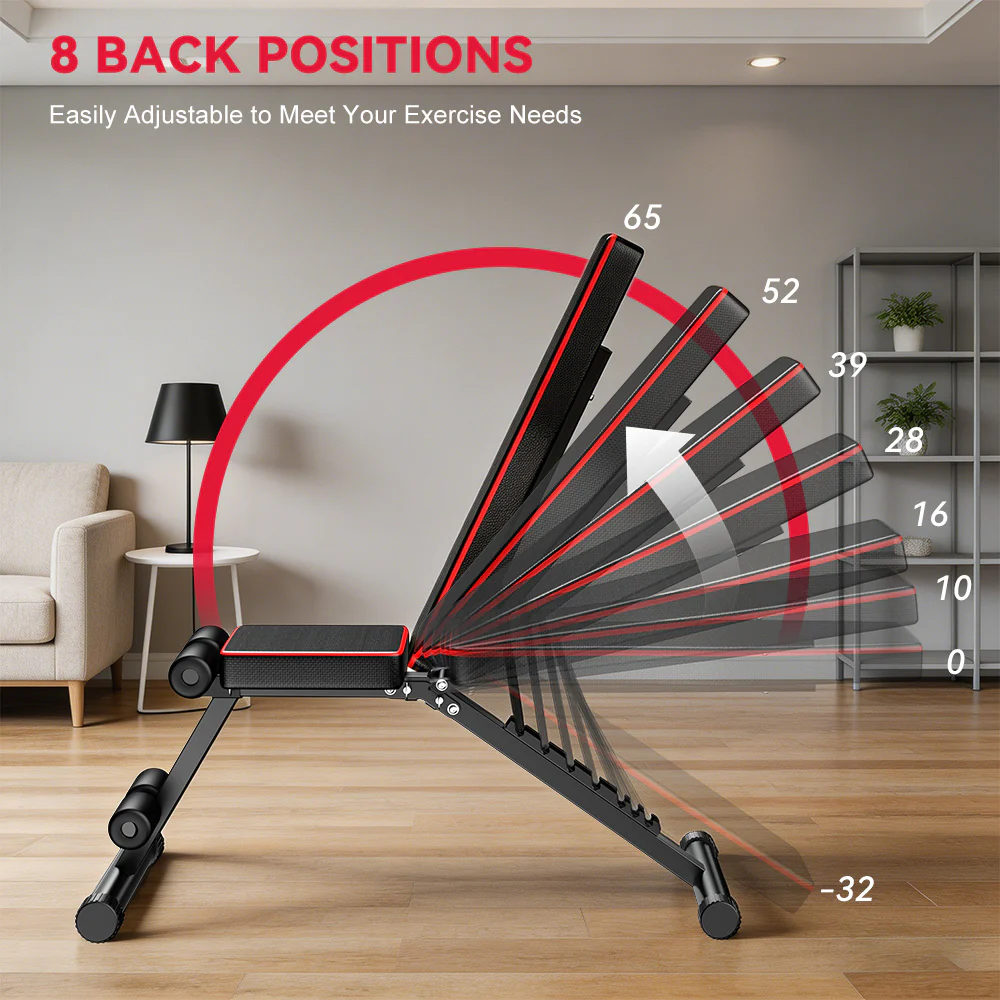 Foldable Workout Bench B1, Backrest Adjustable - Image 4
