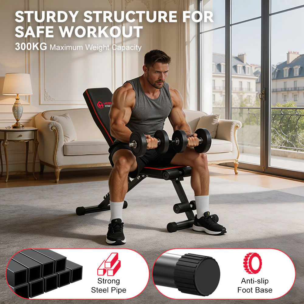 Foldable Workout Bench B1, Backrest Adjustable - Image 5