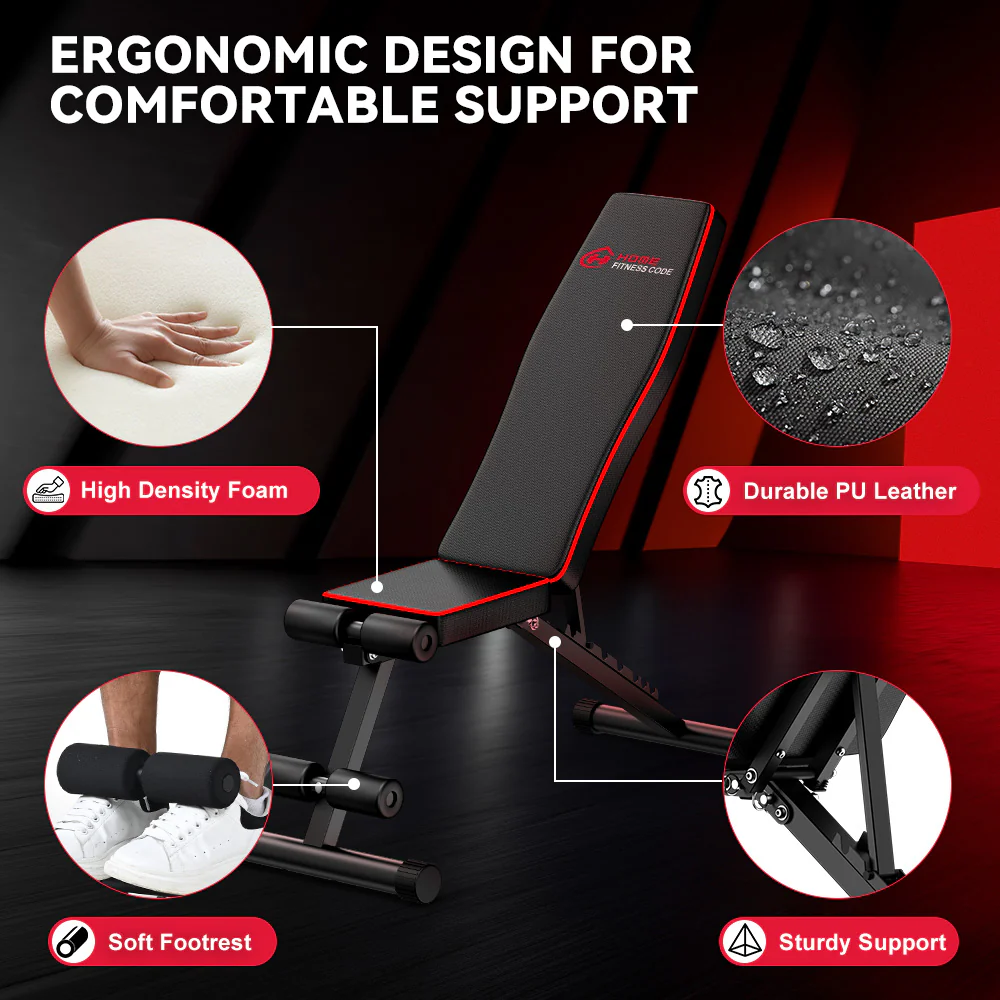 Foldable Workout Bench B1, Backrest Adjustable - Image 6