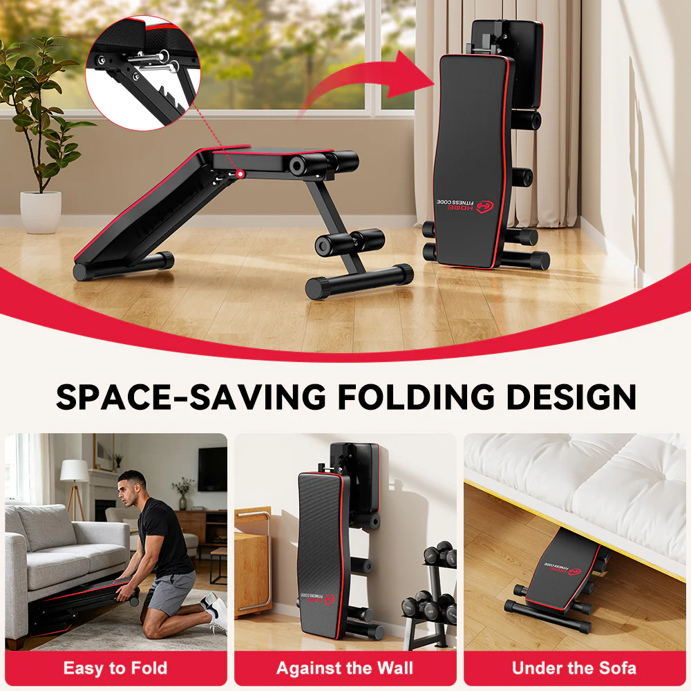 Foldable Workout Bench B1, Backrest Adjustable - Image 7