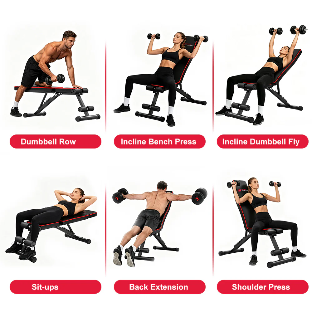 Foldable Workout Bench B1, Backrest Adjustable - Image 9