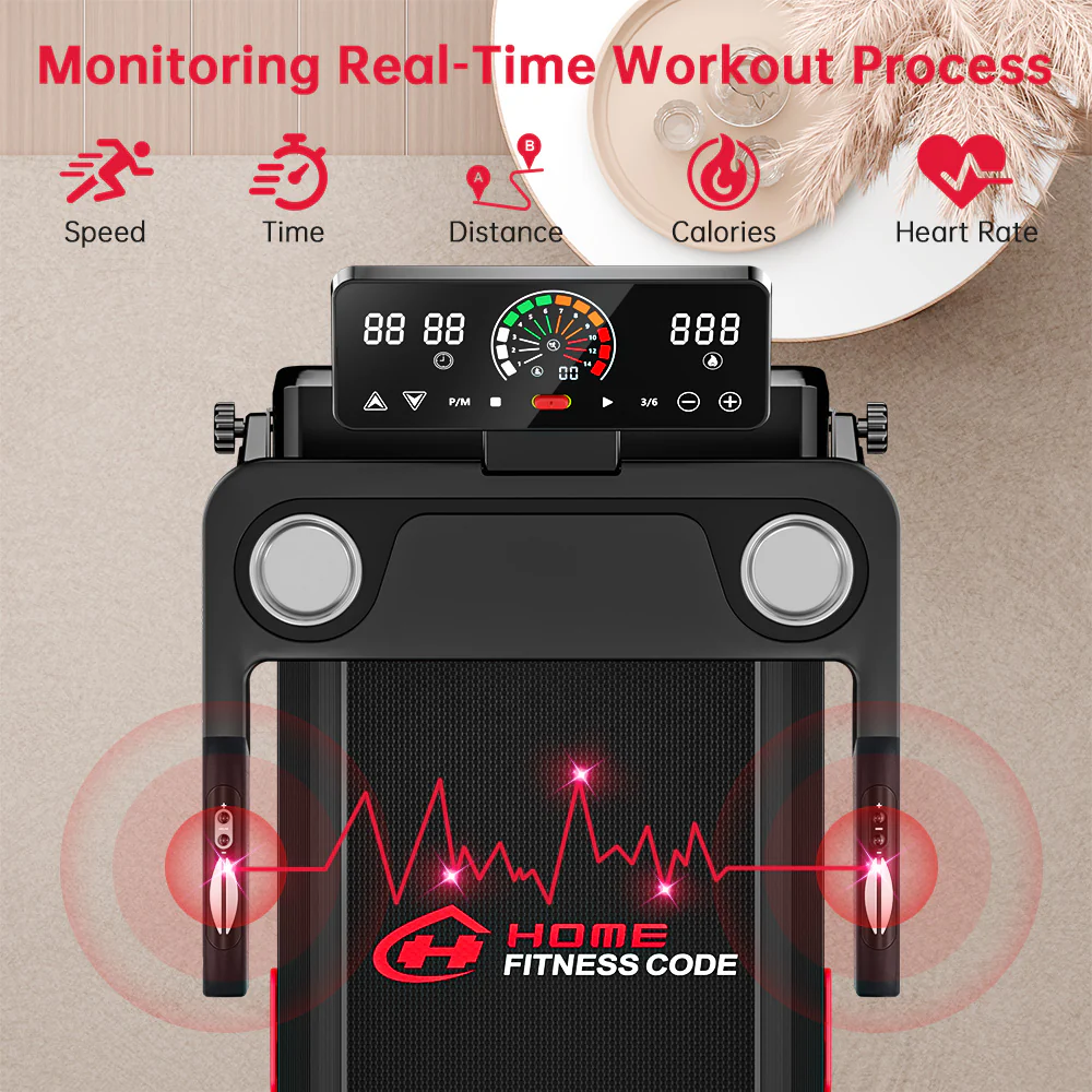 Folding Treadmill Q8 Pro, 1-14KM/H, 20% Auto Incline, Touch Control - Image 10