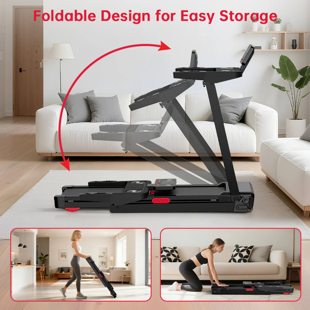 Folding Treadmill Q8 Pro, 1-14KM/H, 20% Auto Incline, Touch Control - Image 12