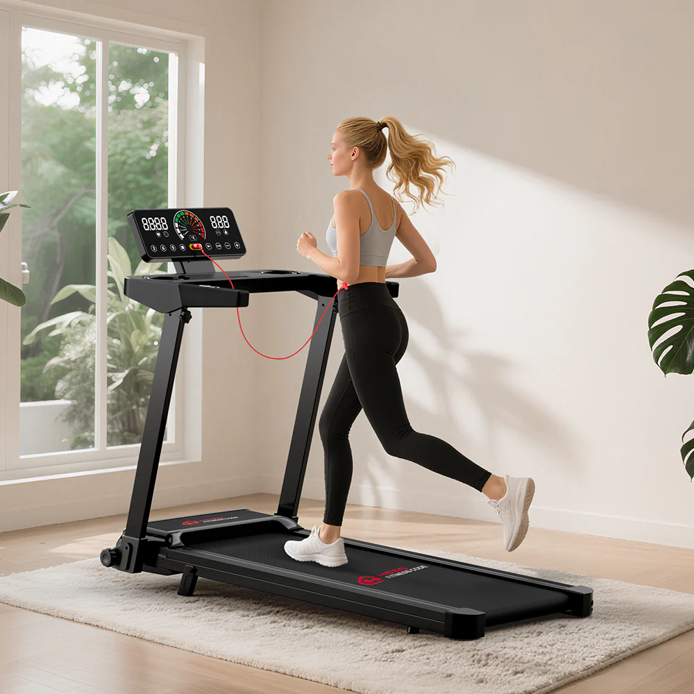 Folding Treadmill Q8, 1-12KM/H, 5% Manual Incline, Touch Control - Image 11