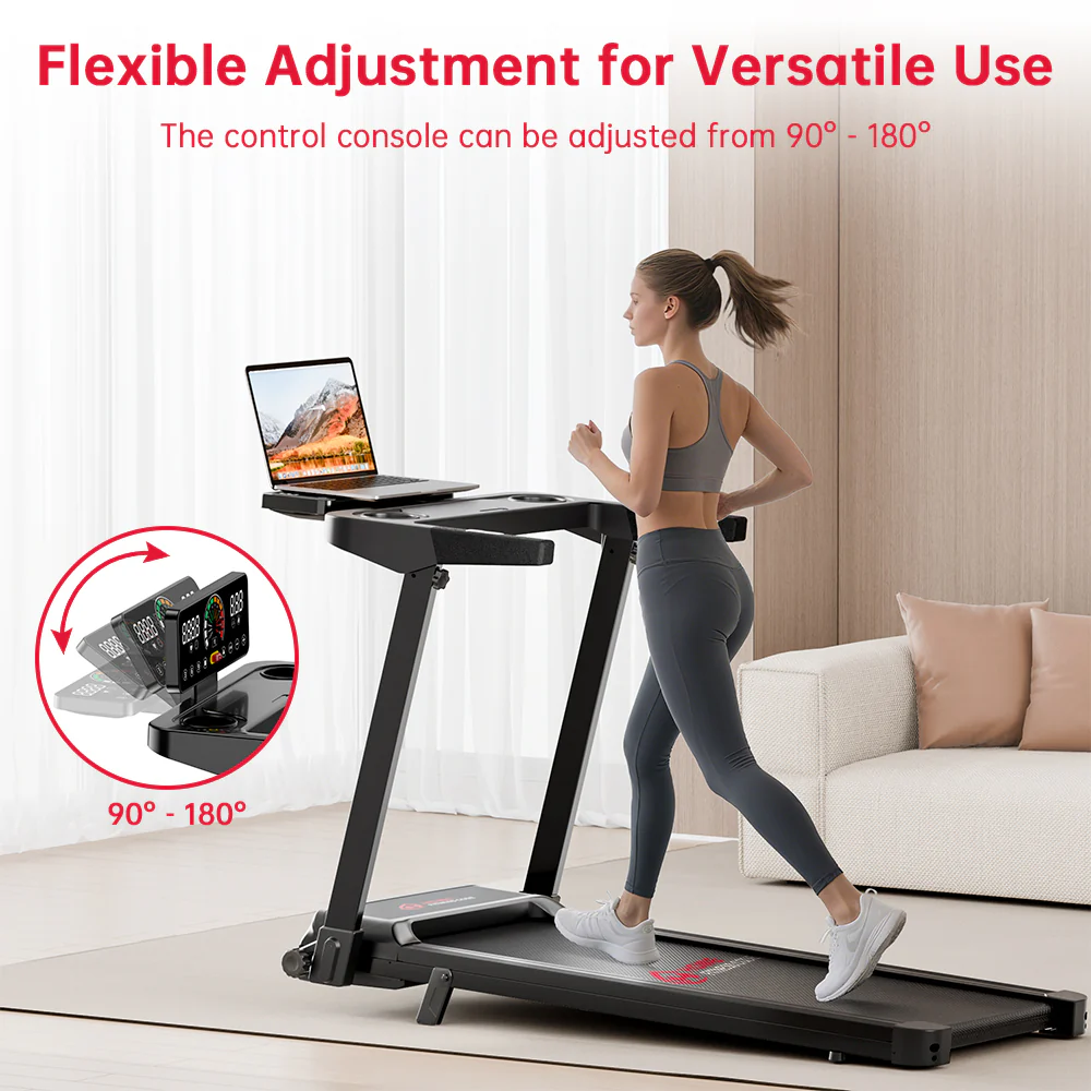 Folding Treadmill Q8, 1-12KM/H, 5% Manual Incline, Touch Control - Image 5