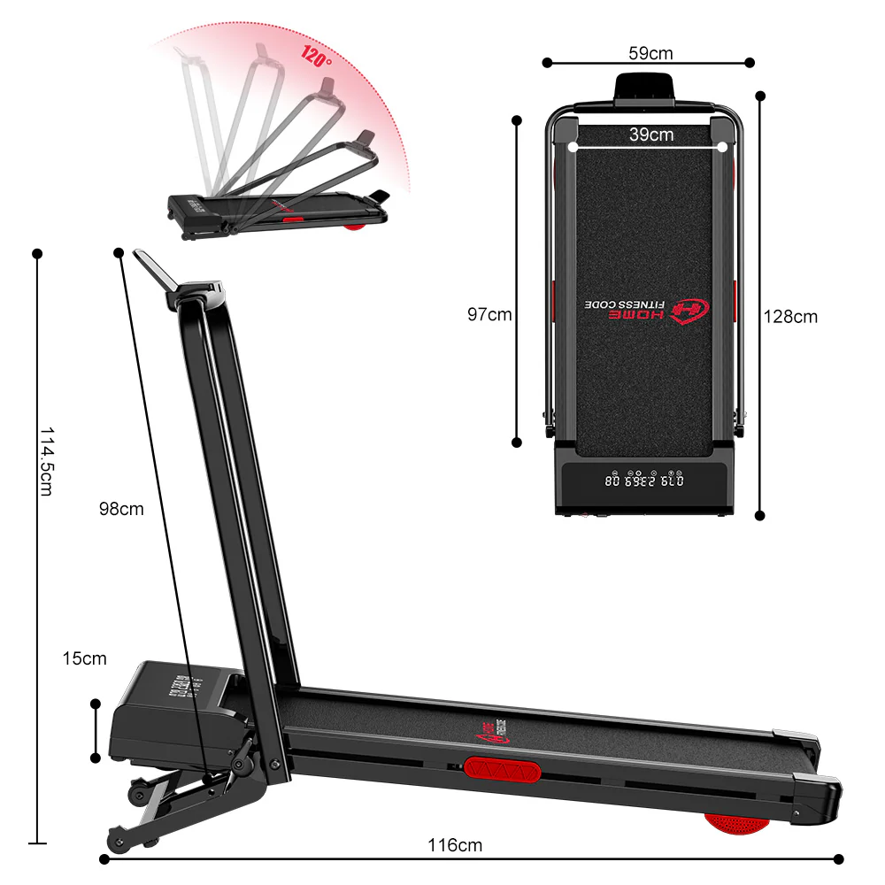 Folding Treadmill Y3 with Brushless Motor, 12% Auto Incline - Image 9