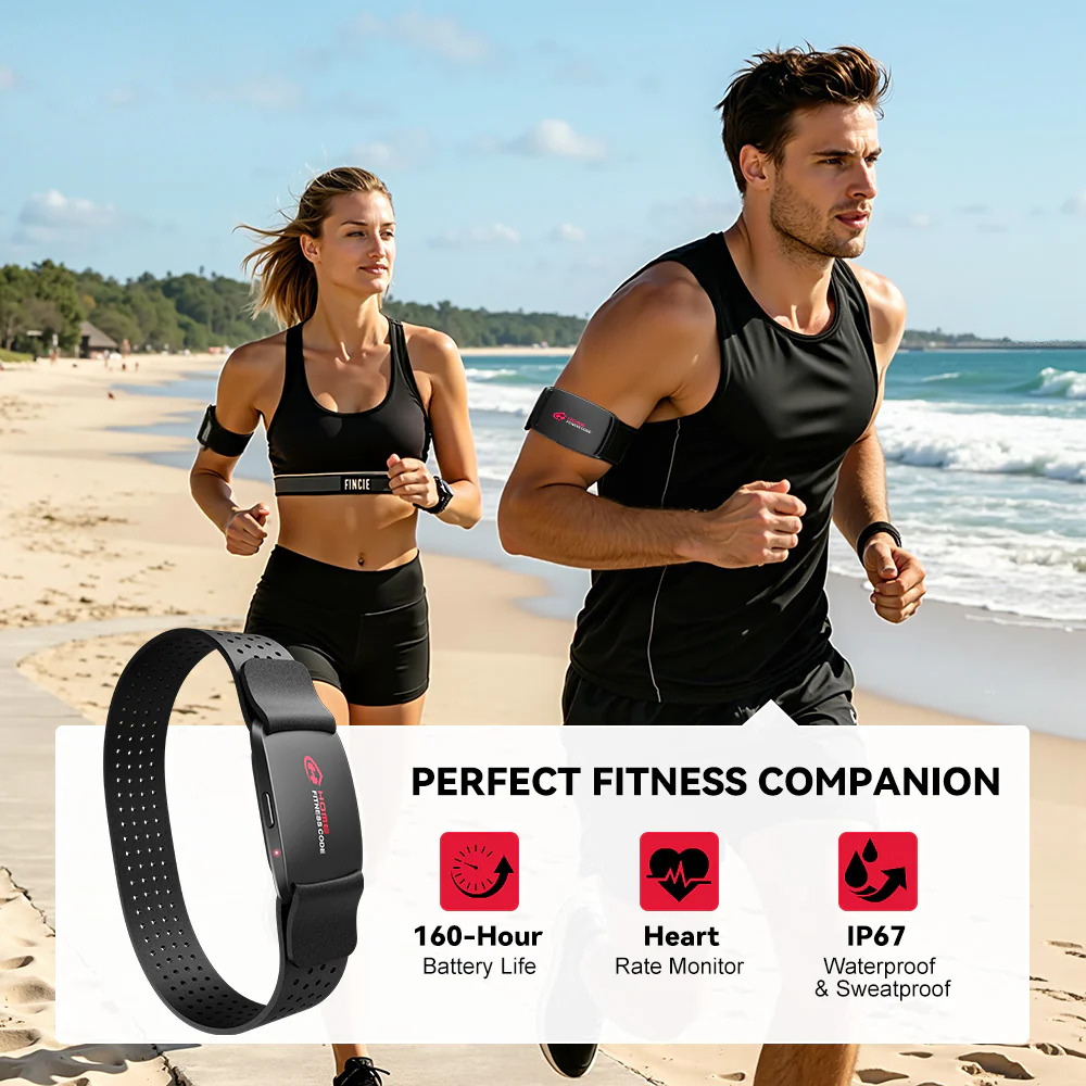 HRM Heart Rate Monitor Armband HF01, Bluetooth 6.0, IP67 Waterproof - Image 2