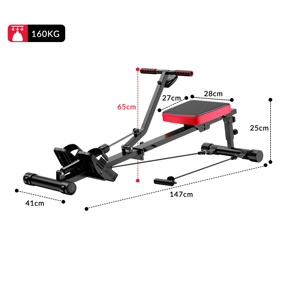Hydraulic Rowing Machine, 12-Level Resistance - Image 8
