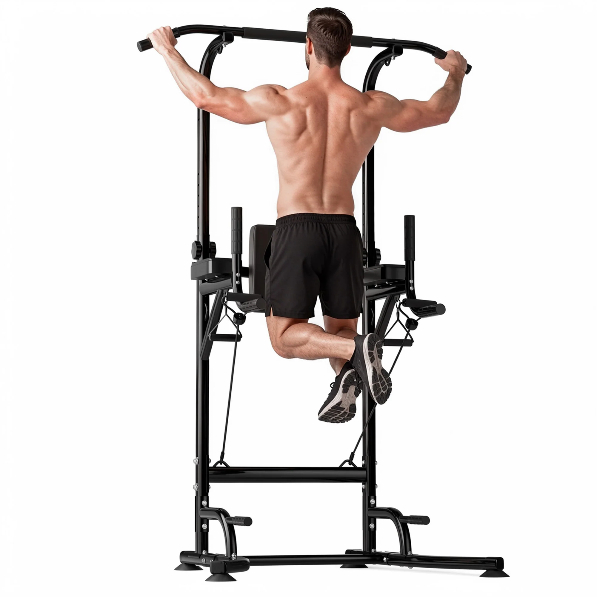 Power Tower Dip Station A1, with Resistance Bands - Image 9